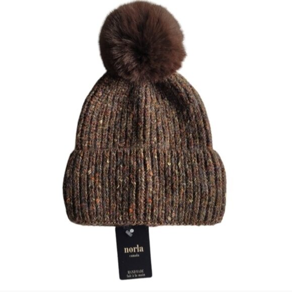 Norla Canada Alpaca, Wool Brown Toque - Picture 1 of 6